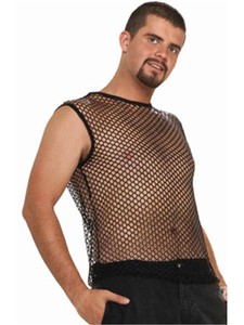 fishnet blouse black