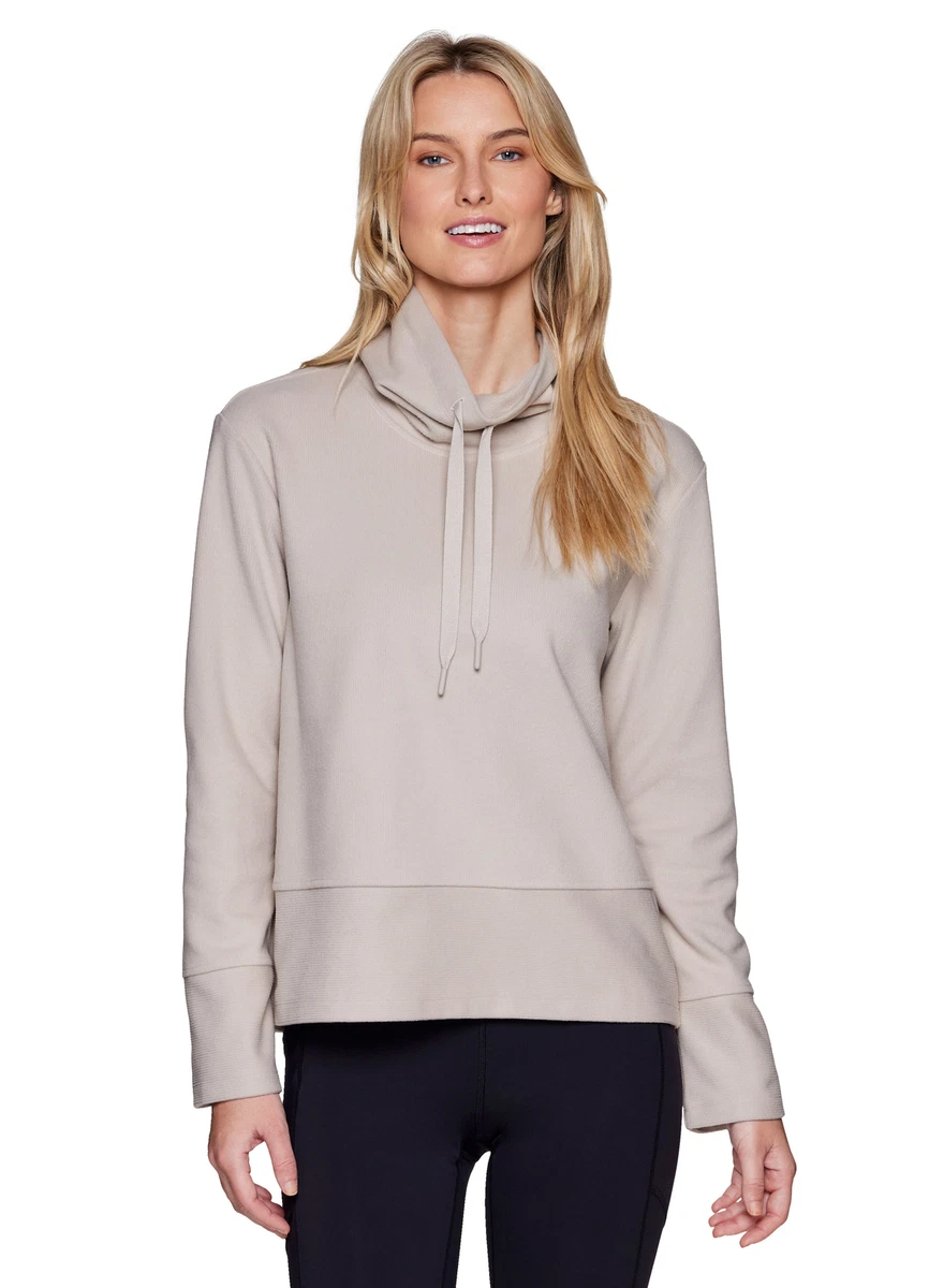 Cowl neck fleece pullover cheap