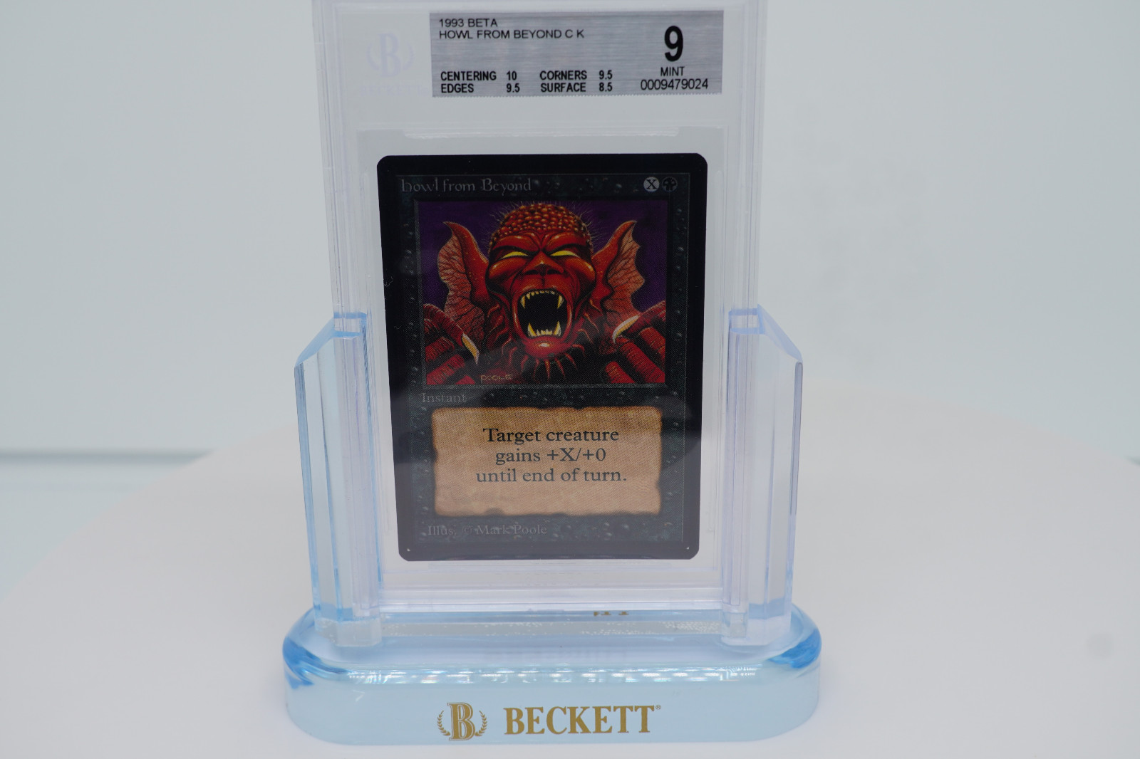 1993 Magic: The Gathering - Limited Edit Beta HOWL FROM BEYOND BGS 9 MINT - MTG