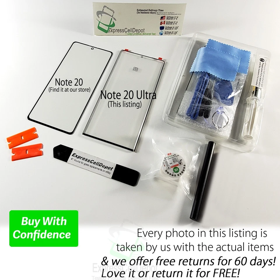 Kit de substituição de vidro ultra tela ferramenta de cola LOCA para Samsung Galaxy Note 20 - Imagem 3 de 4