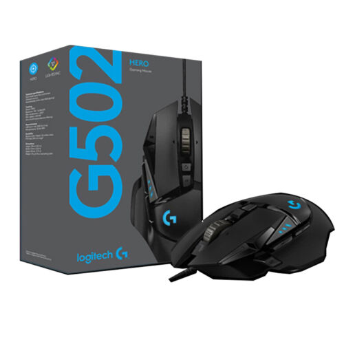 Logitech G502 HERO Adjustable Gaming Mouse - Wired Optical for Precision Gaming - Picture 1 of 16
