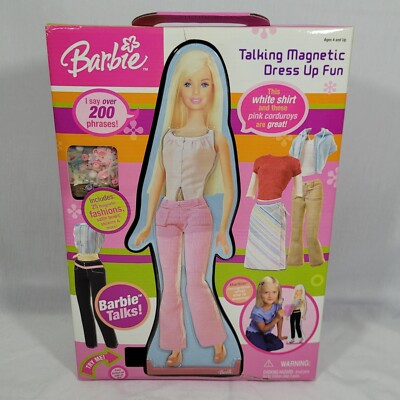 Barbie Talking Magnetic Dress Up Fun NEW 2005 READ