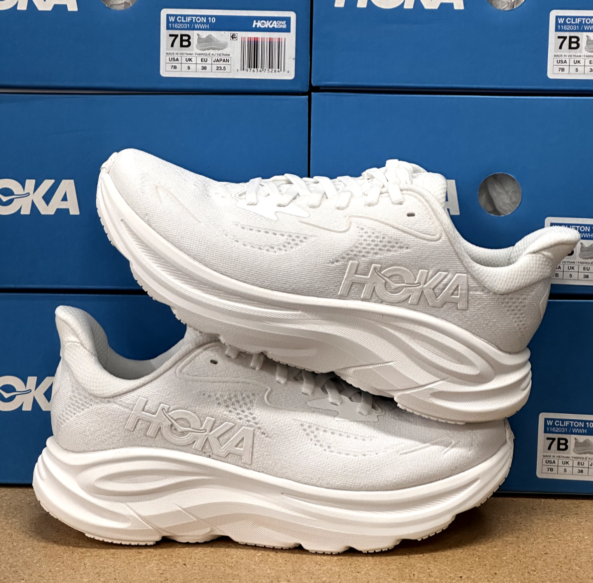 HOKA ONE ONE Clifton 10 ホワイト 26cm HOKA Clifton 10 Men's White/White – Holabird Sports