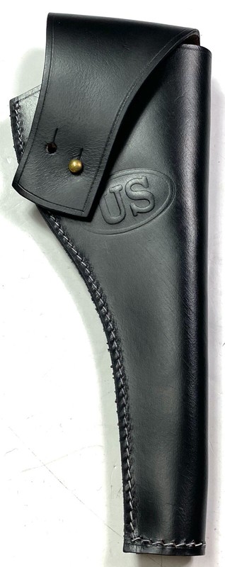 INDIAN WAR US UNION "US" MARKED M1885 CAVALRY 1873 PISTOL LEATHER HOLSTER-BLACK