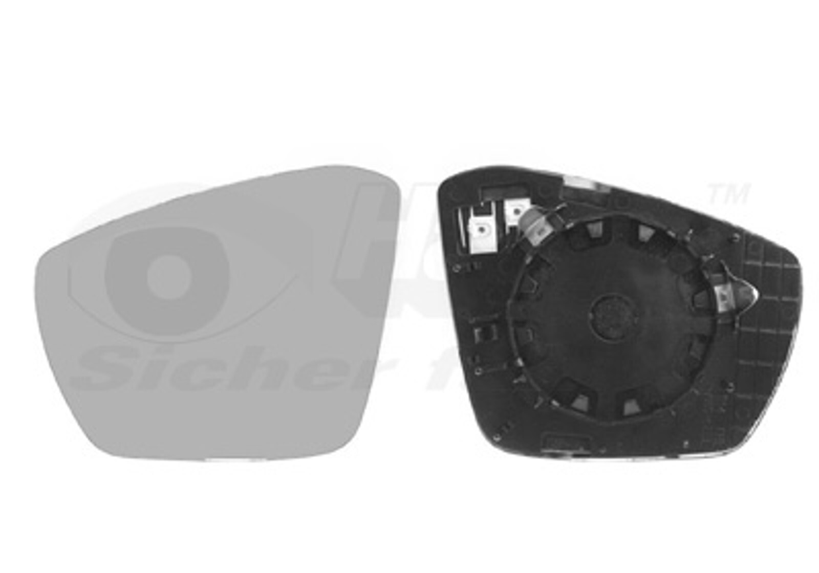 Miroir rétroviseur pour VW T-Roc et Skoda Octavia III, idéal pour trajets quotidiens
