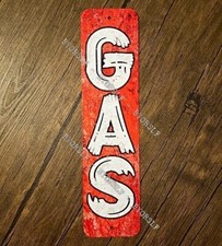 Metal Sign GAS gasoline filling station petroliana petroleum petrol fuel oil on The Hot Collector