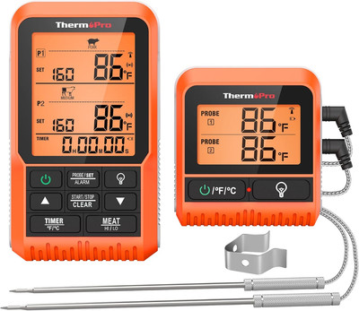 TP826 500FT Wireless Meat Thermometer, Dual Meat Probe Cooking Thermometer with 