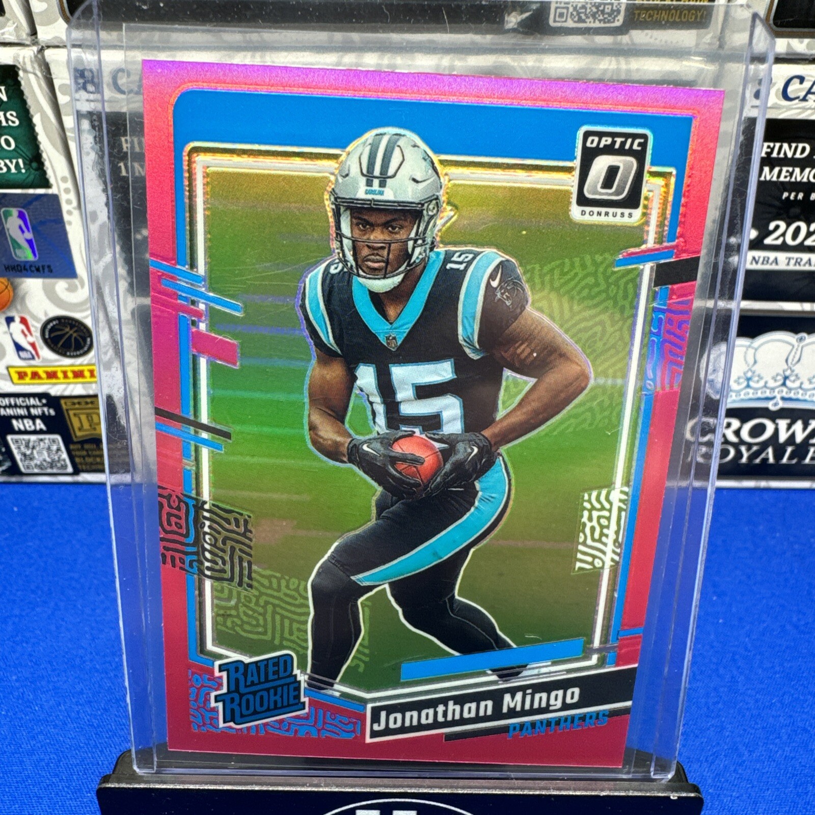 2023 Panini Donruss Optic - Rated Rookie Pink Prizm #215 Jonathan Mingo (RC)