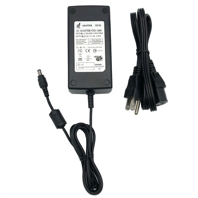 Original Adapter Tech Power Supply STD-1205 AC Adapter 12V 5A 5.5x2.5mm ...