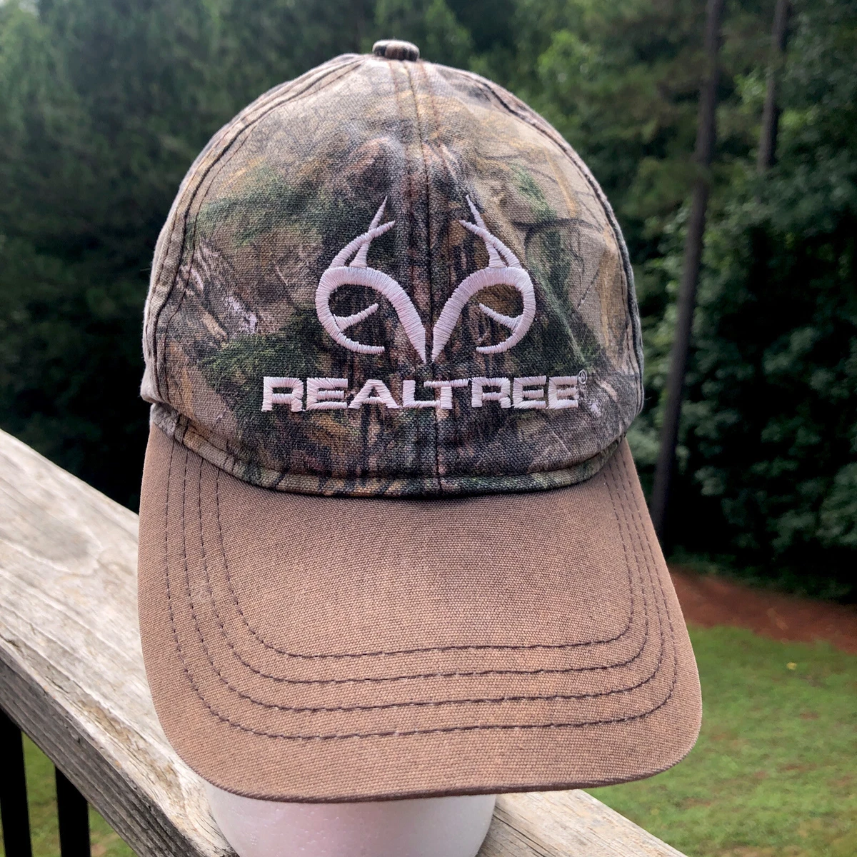 REALTREE LOGO CAMO ADJUSTABLE HUNTING BASEBALL HAT CAP