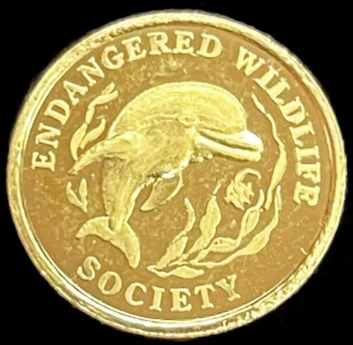 1994 GOLD ENDANGERED WILDLIFE SOCIETY 1 GRAM .999 FINE CONSERVATION COIN
