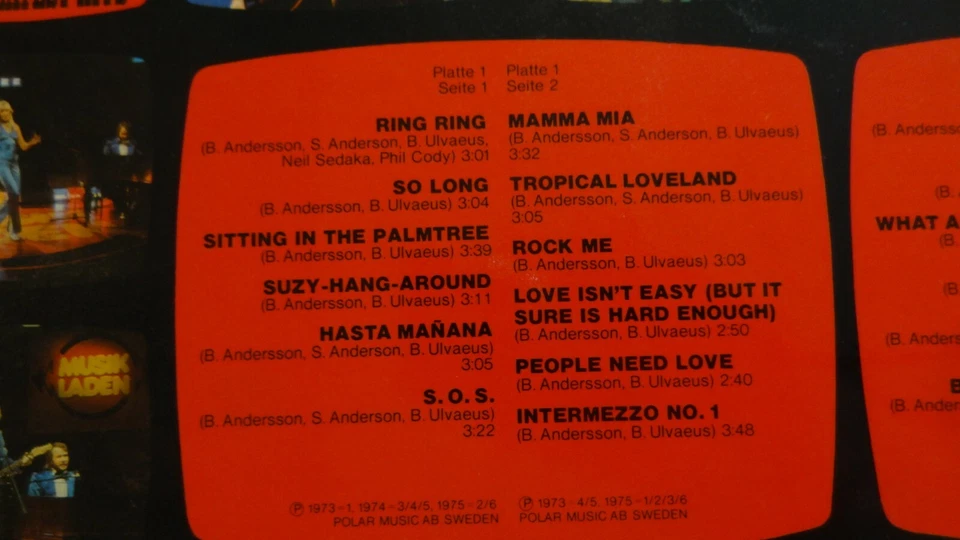 The Very Best of ABBA Double Vinyl LP (German Import) (Personal Collection) - Image 3 of 4