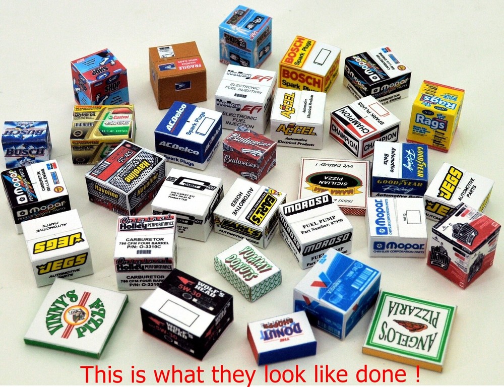 1:18 scale 1/18 scale Shop boxes ASSORTMENT! For  work shop Diorama