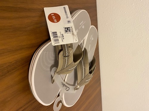 Clarks CLOUDSTEPPERS Sandals - Size 6 - New Never Worn - Comfort Sandal - Sand | eBay