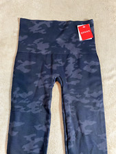 Spanx Leggings Look At Me Now Black Camo Women  s Sz Medium 24" Insean NEW