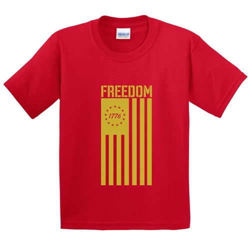 1776 Freedom Kids T-Shirt USA America Flag Patriotic Liberty Independence New - Picture 22 of 44