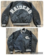 VTG RARE Chalk Line Raiders Satin Chalk Line Jacket Large Helmet Front NWA