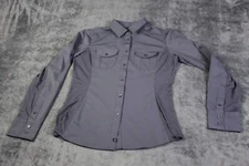 Merrell Shirt Women Medium Gray Button Select Performix Wick Outdoor Work Top
