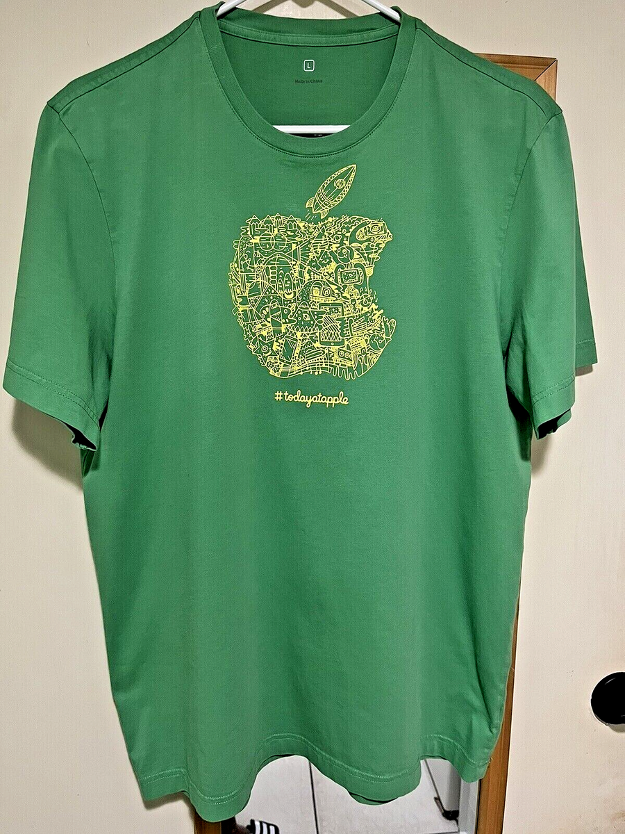 GENUINE Apple Store Apple Camp TODAY AT APPLE T-Shirt Green