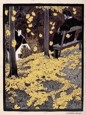 Advert Cultural Magazine Cover Jugend Bench Nouveau Poster Print Bb4519B
