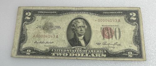 2 Dollar Bill Red Seal Star Note Fancy Serial Number Low Serial Number - Picture 11 of 12