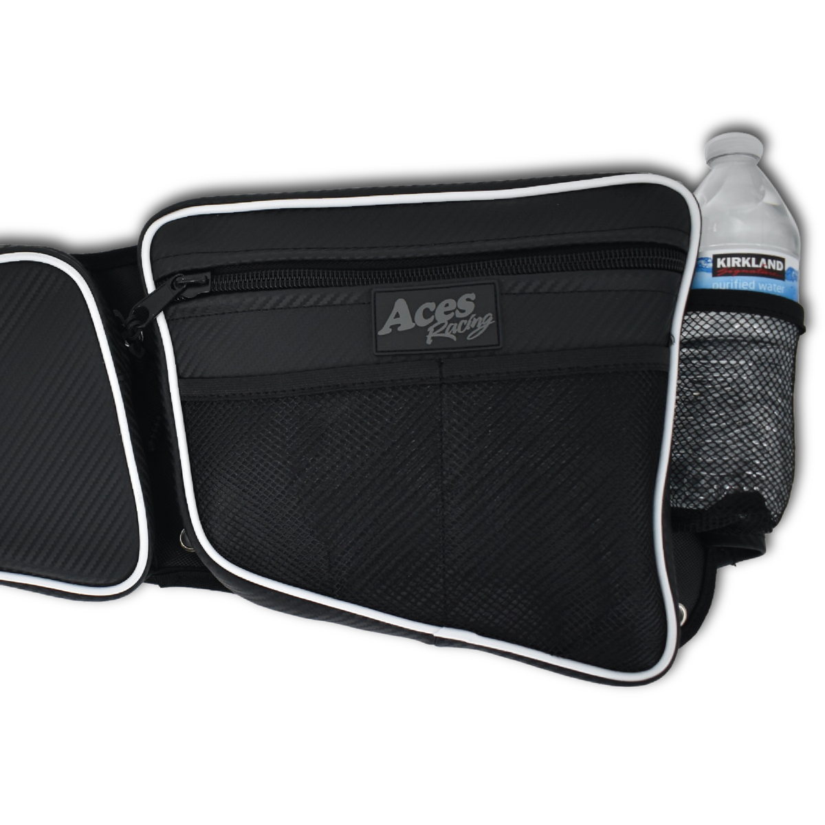 Aces Racing Black RZR 1000 Turbo Front Door Bags w/ Zipper-Fits