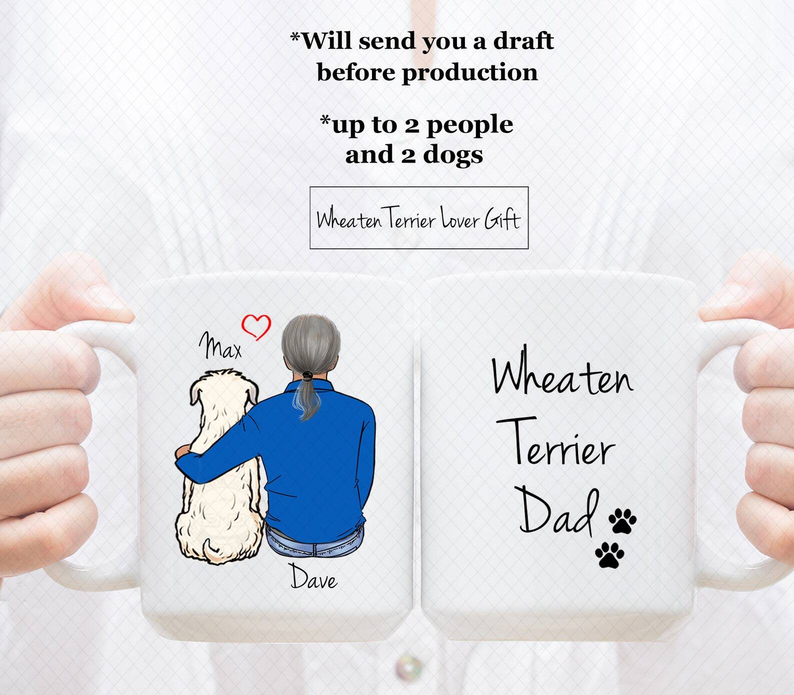 Custom Wheaten Terrier Mug Wheaten Terrier Dad Mug Wheaten Terrier Mom Mug