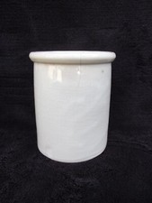 Ancien pot à confiture terre cuite émaillée blanc no Creil et Montereau