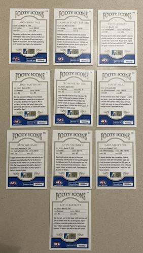 2008 AFL Footy Icons 150 Years Card Set (11 Cards) Herald Sun - Picture 2 of 8