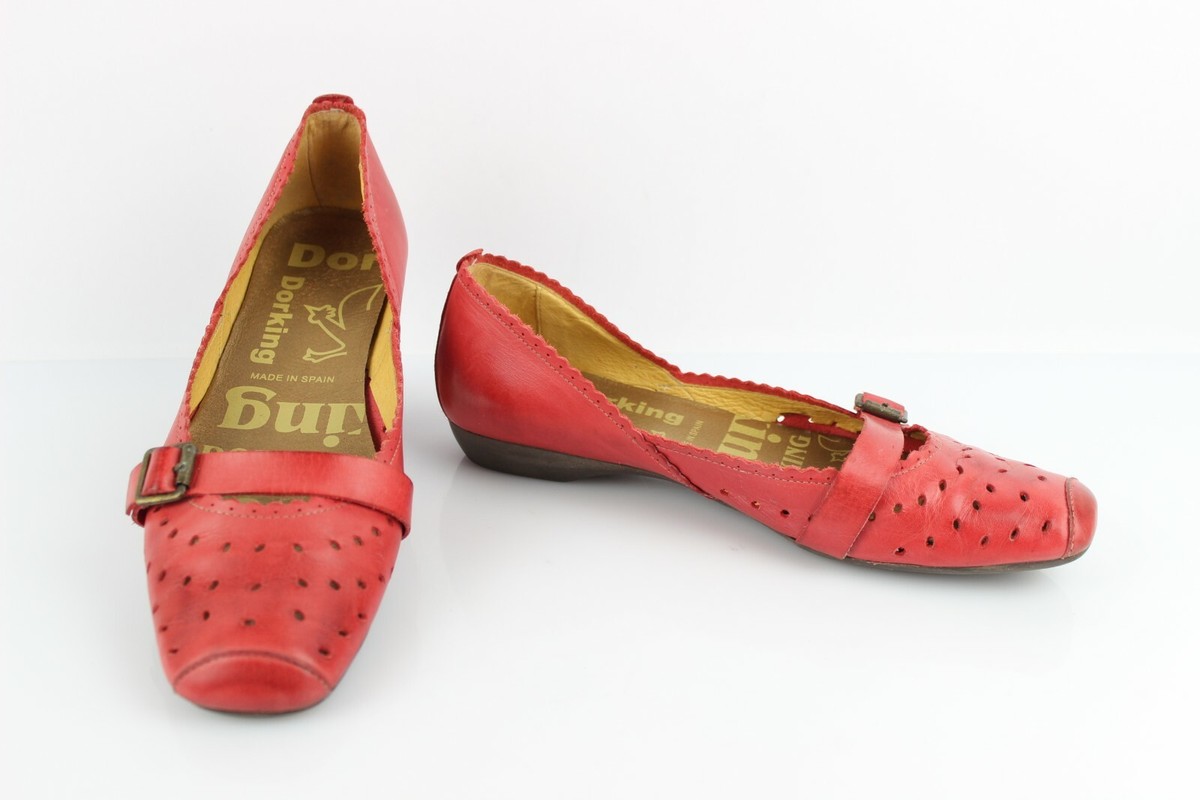 DORKING Ballerines Cuir Rouge T 38 Très bon état
