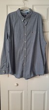 izod men's shirt blue check button-down long-sleeve 2x