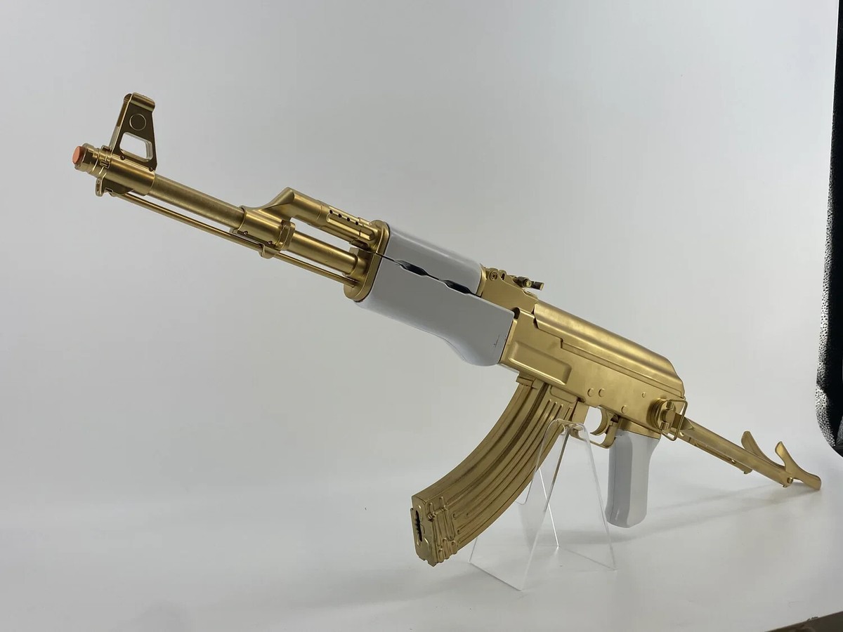 AK-47 Gold Pearl Grips Folding Stock Joker Inspired Rifle Prop | eBay