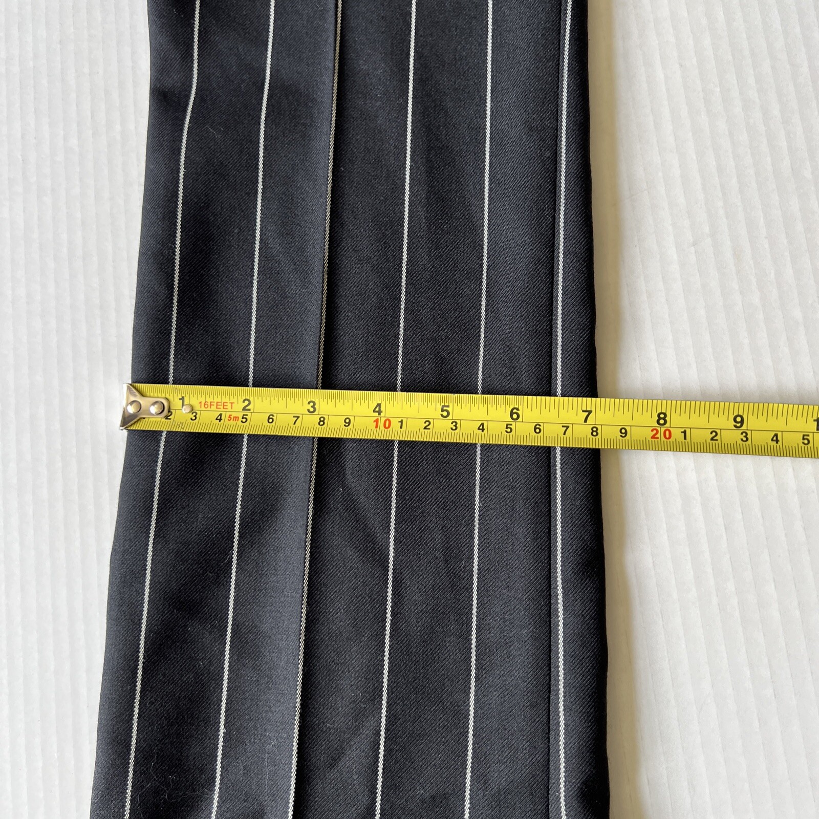 Versace 38 Pants Women Black Polyester Blend Striped Office Business Casual Tall thumbnail 7