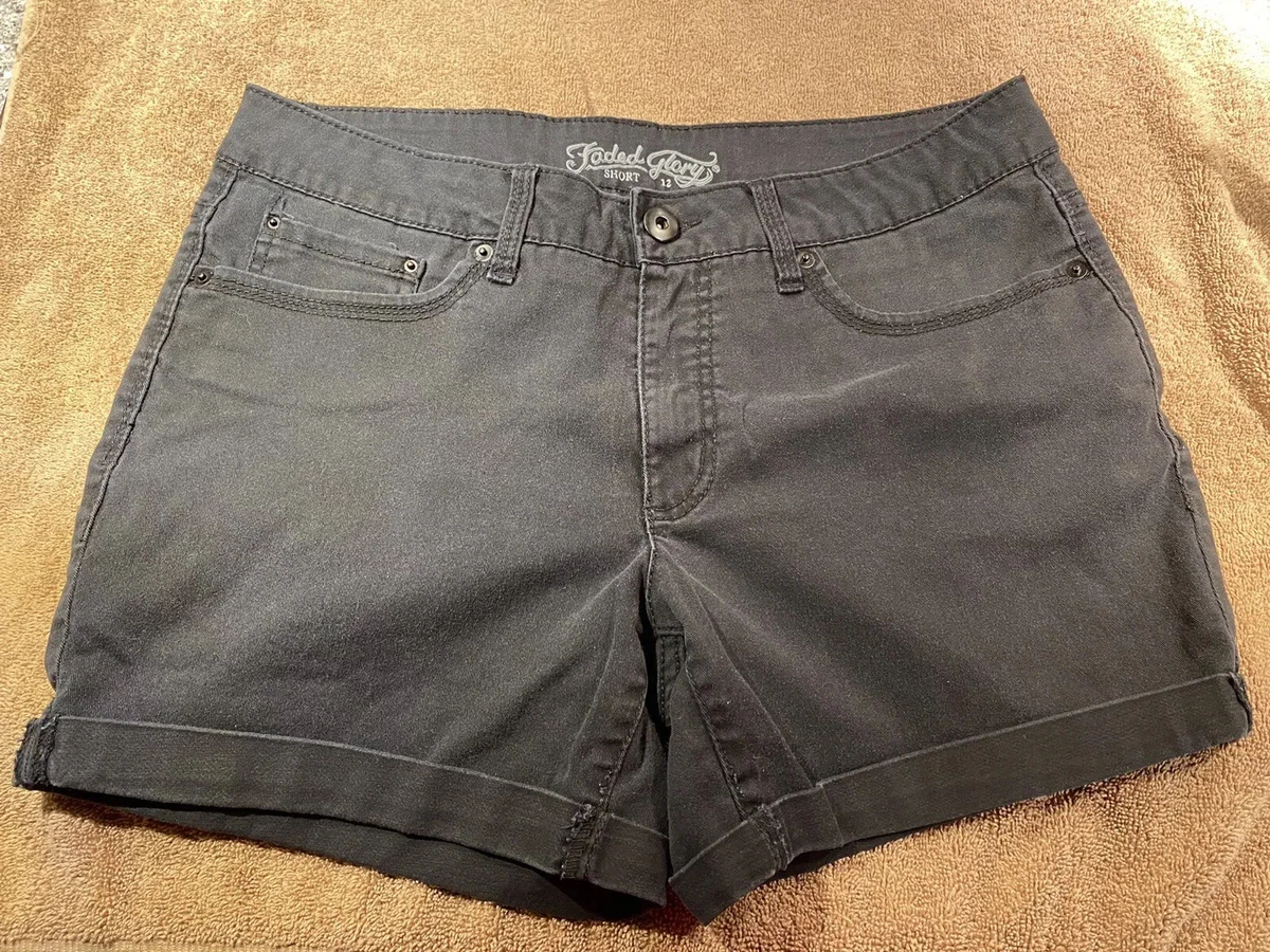 FADED GLORY Women Shorts Size 12 Black Jeans Casual Walking eBay