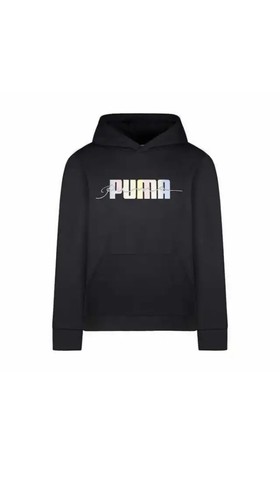 PUMA Girls' Youth French Terry Hoodie- M-10/12 - Picture 2 of 7