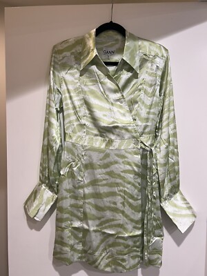 NEW Ganni 880 Silk Green Margarita Dress Size 38 | eBay NEW Ganni 880 Silk Green Margarita Dress Size 38 | eBay