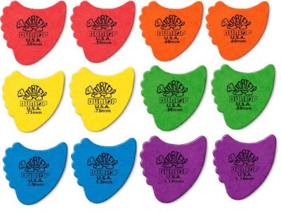 Dunlop Tortex Fins Variety Pack, 12 Plektren insgesamt