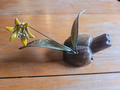norman brumm enamel on copper Yellow Flower