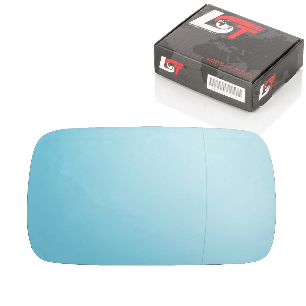 Right Aspherical Blue Tinted Adhesive Mirror Glass For BMW 5 Series E39 -1997