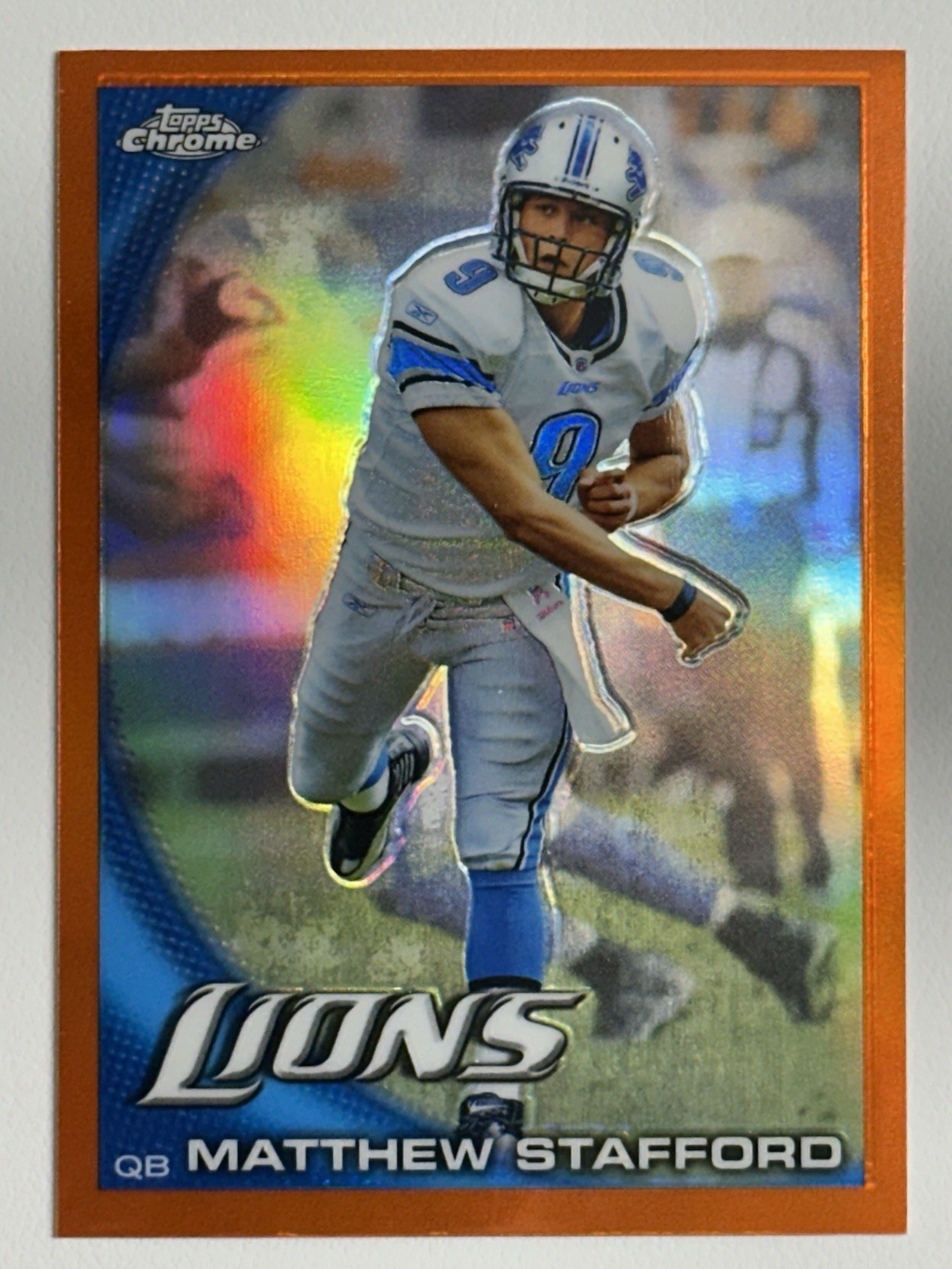 2010 Topps Chrome Orange Refractor Matthew Stafford Lions #C33 Football