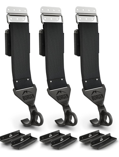 Borgen Bike Wall Mount For E-Bikes, MTB & Road Bicycle Wall Mount 3 Pack - Picture 1 of 8