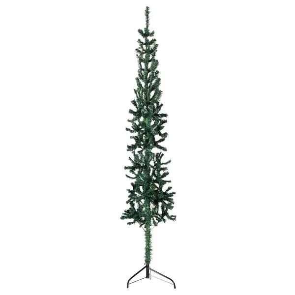 KüNstlicher Halb-Weihnachtsbaum Mit StäNder Schlank GrüN 210 Cm-image