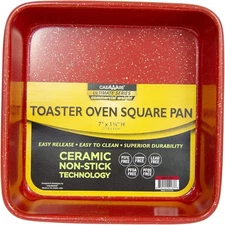 casaWare 7-Inch Toaster Oven Ultimate Series Commercial Weight Red Granite 