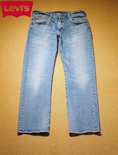 Genuine Levi's 569 Men's Light Blue Straight Jeans Size W34 L31 Stretch Cotton