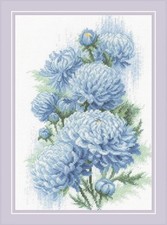 - Delicate Chrysanthemums 2140, Cross Stitch Kits 8 " x 11 ", Cross Stitch Ki...