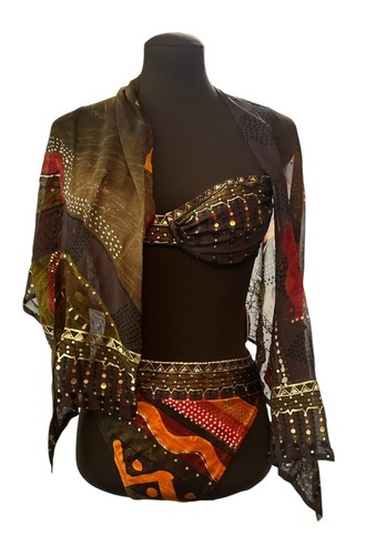 Vintage selten Gottex Damen 3-teiliger Badeanzug Größe 12 neu ohne Etikett - Bild 1 von 12