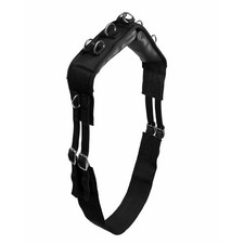 HORZE Lunging Surcingle for Horses | Nylon Roller for Training - Black - Horse