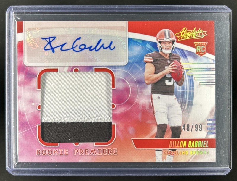 2025 Panini Absolute Dillon Gabriel Rookie Premiere RC Patch Spectrum Auto #/99