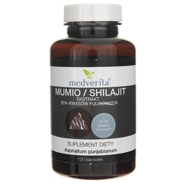 Medverita Mumio Shilajit Extrakt 20% FulvosäUren Nootropikum 120 Kapseln-image