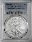 2008 W $1 BURNISHED SILVER EAGLE (AMERICAN SILVER EAGLE ASE) PCGS SP70 #48966992
